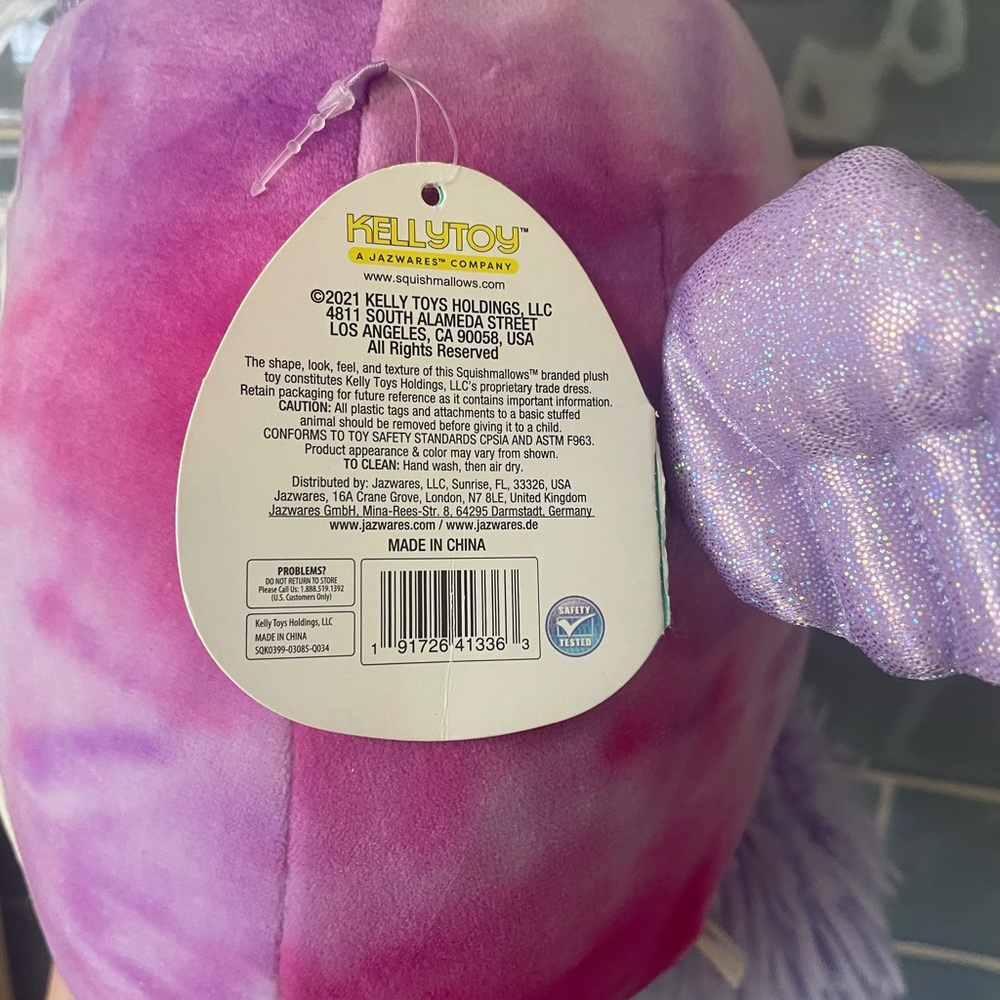 Kellytoy Purple and Pink Plush Unicorn - Picture 5 of 11